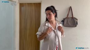 The Nanny Gets Stuck in the Refrigerator and Her Boss Helps Her