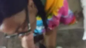 Rachelle Newmuis guzzles piss and gives a deepthroat gumjob