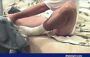 Cuck eats creampie then sloppy seconds
