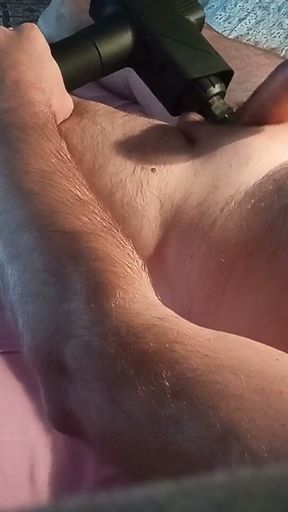 The Vibrator Squeezes All the Cum Out of My White Dick, I Moan Loudly and Cum!