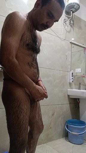 Indian Desi Man Sex and Show Shower Shoe and Masterbation