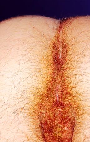 Close-up of hairy butt during my pregnancy