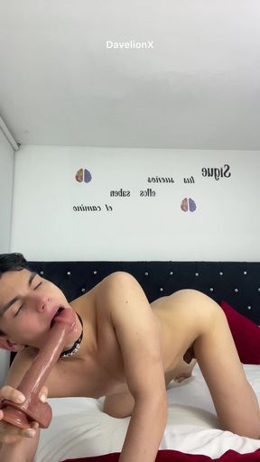 MY BIG DILDO FUCKED MY THROAT