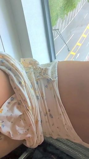Cheating Wife Enjoying Sex in Front of Hotel Window-until Husband Comes Back Early From Meeting