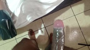Riding the milf teacher she squirts and wets the whole bed when I fuck her doggy style