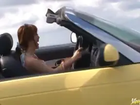 Seductive Rina Kato Masturbates In Car Before Sensual Blowjob Treat