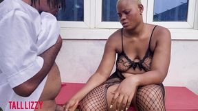 quack doctor fist stripper in process of treating her