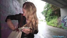 Public Agent Picked up this athletic blonde in the rain