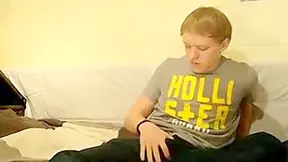 Blonde Sensual Young Gay Matthieu Stretching His Huge Dick