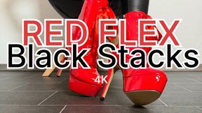 Red Means Control - Glossy Legs Latex Gloves l 4K Version