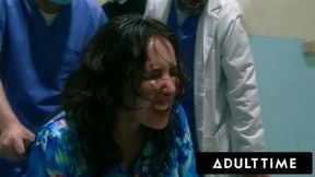 ADULT TIME BIRTH Pregnant Casey Calvert Water Breaks Catching Her BF Fucking Leana Lovings! PART3