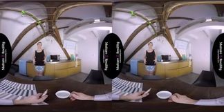 Curvy Mature Beauty Enjoys Intimate Moments in Virtual Reality Experience