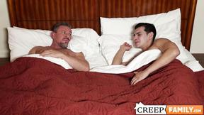 ”Sleepy stud screwed hard by his horny step dad at the hotel”