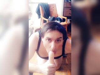 Sissy crossdresser Barbara White sex tool oral pleasure