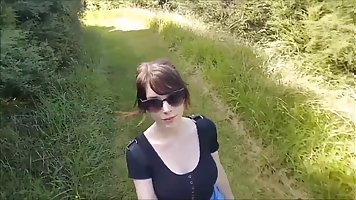 Young beauty travels around the island