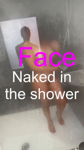 Naked in the shower