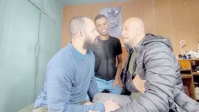 THREESOME KISS WITH THE 3 BIGGEST MOUTHS - BY JAMAL SANGENT, ADAM BEARD AND PAUL MARKS - CLIP FULL