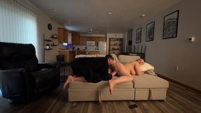 Thick, Curvy Wife Submits Pussy on the Couch