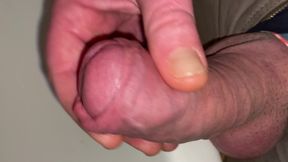 Foreskin pissing and cumshot