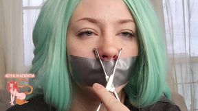Taped Mouth Nose Clamping