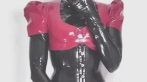 Heavy Rubber Sissy Enjoys Breathplay Chastity - Part 1