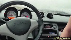 Wet and throbbing POV blowjob on a rainy day