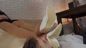 Smell Amazing Legs Of Stella In White Gymnastic Slippers - Part 02 - HD 2560x1440