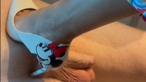 Aldo Minnie Mouse stilettos shoejob with post cum stomp