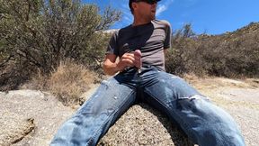 Cum on a Wet Jeans Hike with Me