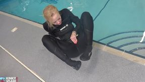 Wetsuit Chastity: Poolside Play Frustration in My 8mm Arctic Suit - MOV