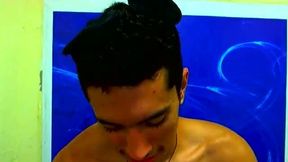 Latino Model Petter Chats with Customer