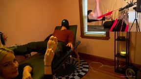 Antickl Tickled by Princess Isabella - Female Tickling Male Feet With Feather Tickling And Red Fingernail Tickling MOBILE