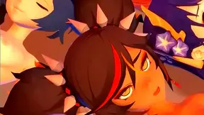 Ghost and Maid Share Steamy Blowjob Duel in Magical Hentai Adventure