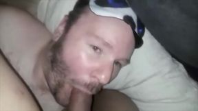 Sucking straight friend while his GF is out of town.