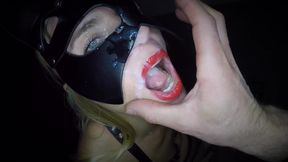 Dutch Babe Swallows Cum After Masked Blowjob