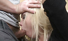 A horny dude rips up sister's clothes and slams his stiff dick in her tight ass