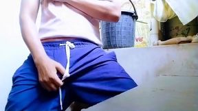 College Boy When Alone in Room Rainy Season Masturbation