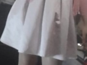 Man wearing party dress