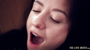 Brunette's tight asshole stretched wide open