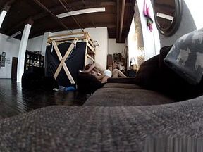 Watch us having amazing threesome sex in the living room