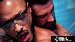 FistingInferno Isaac X Bound & Teased By Two Muscle Hunks