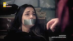 Turkish Girl Gagged 01 (silver Tape)