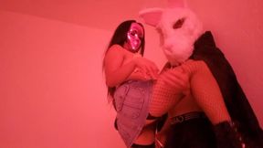 Halloween hot MILF and stepson fuck