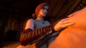 Titjob with Triss in POV | Witcher Parody