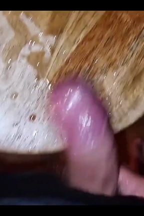 Twice Cumshots with a Hard Cock and Interruption of the First Orgasm