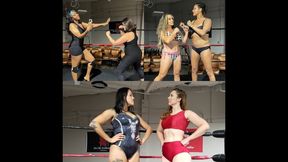 Women's Barefoot Wrestling: Tough Talking Babes Flatten Each Other!