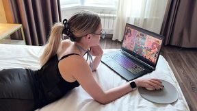 My stepsister, a gamer, turned out to be a virgin, and I decided to fix it