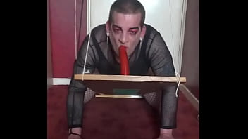 crossdresser rides his cock part 2