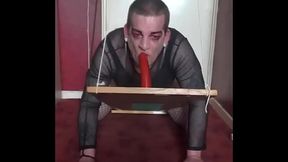 crossdresser rides his cock part 2