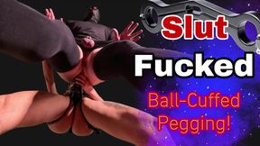 Training Zero Slut Fucked! Anal Pegging With Humbler Bondage & Huge Strapon